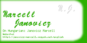 marcell janovicz business card